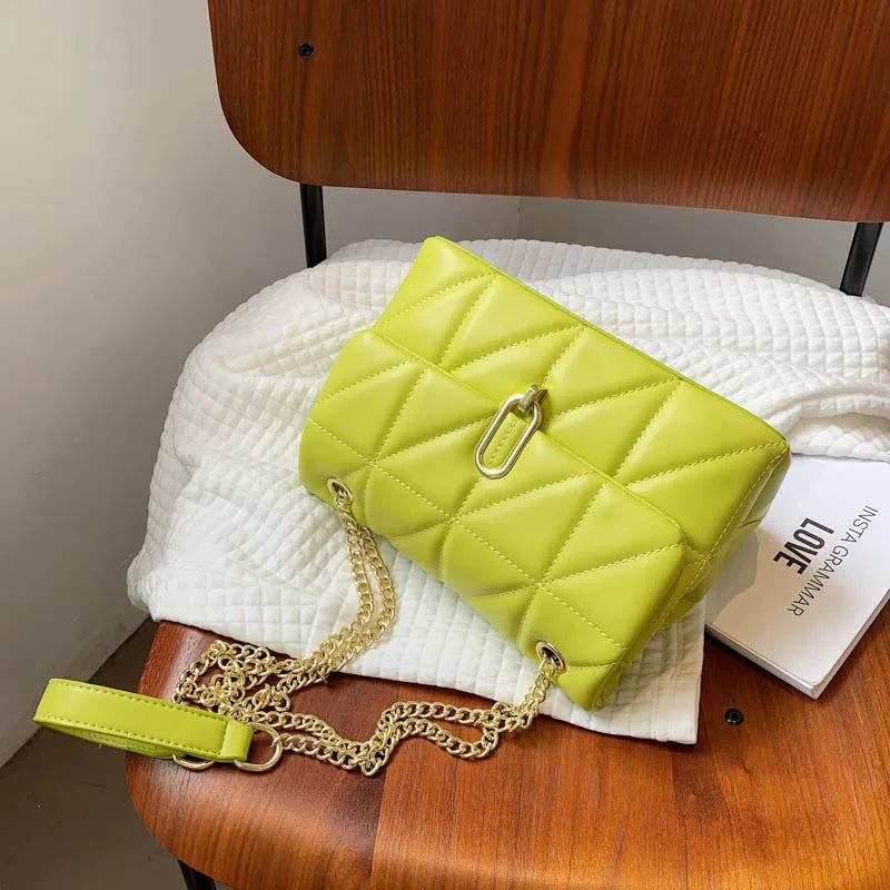 Kiwi Green Flap Crossbody Bag For Women