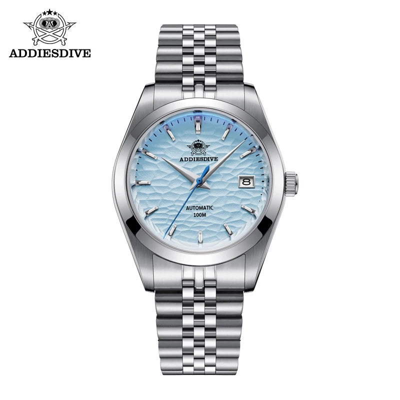 Automatic Mechanical Watch ,  Business Leisure Wristwatch Luxury Silver Luminous Waterproof Watch