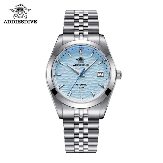 Automatic Mechanical Watch ,  Business Leisure Wristwatch Luxury Silver Luminous Waterproof Watch