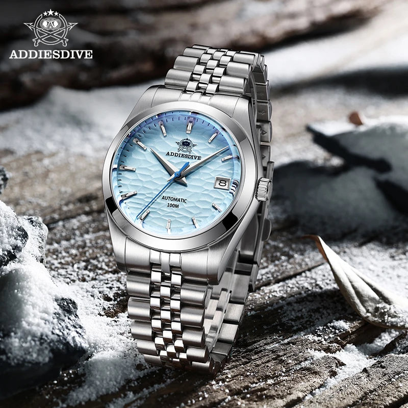 Automatic Mechanical Watch ,  Business Leisure Wristwatch Luxury Silver Luminous Waterproof Watch