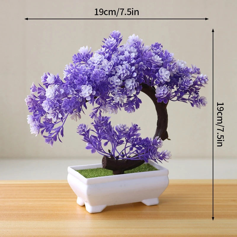 Artificial Plastic Plants Bonsai Small Tree Simulation Pot Table Potted Ornaments Flower Garden Arrangement Home Table Decor