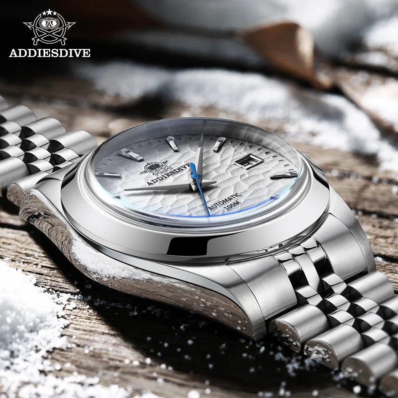 Automatic Mechanical Watch ,  Business Leisure Wristwatch Luxury Silver Luminous Waterproof Watch