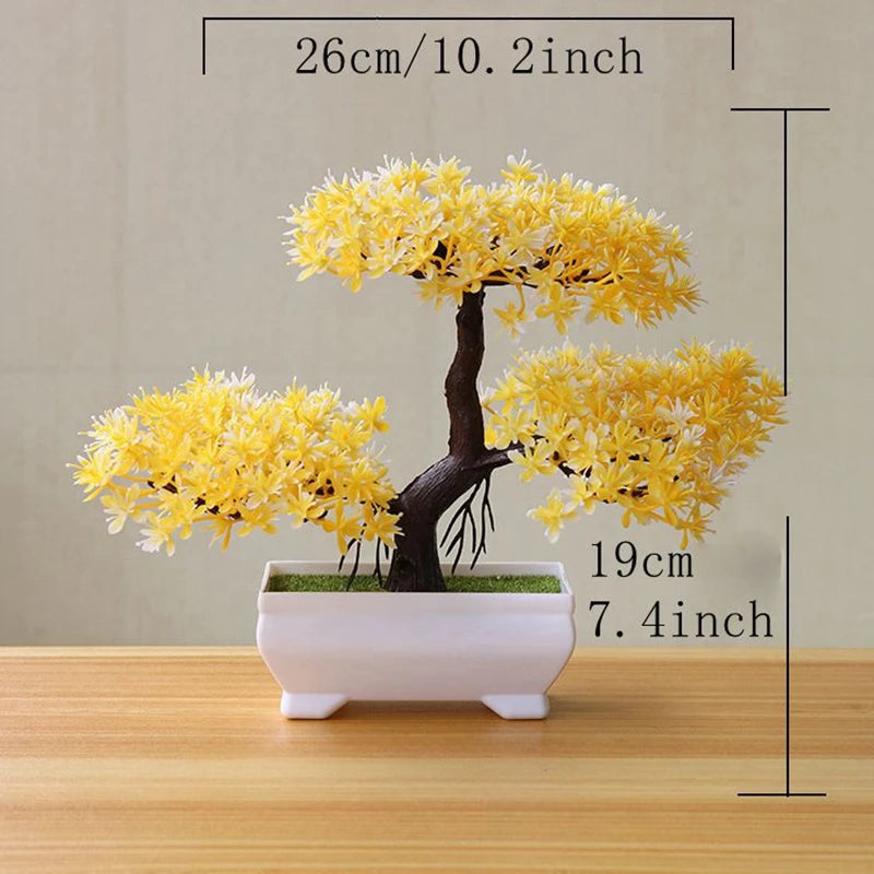 Artificial Tree Bonsai Simulation Plants Pot Plants for Garden Table Home Room Bedroom Decoration Outdoor Fake Plant Ornaments