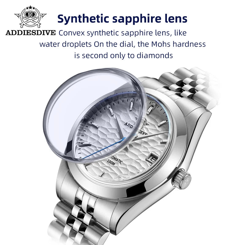 Automatic Mechanical Watch ,  Business Leisure Wristwatch Luxury Silver Luminous Waterproof Watch