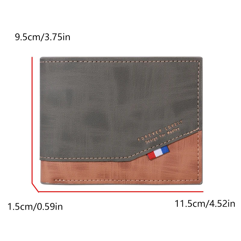 Men's high-capacity leather wallet