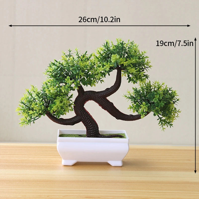 Artificial Plastic Plants Bonsai Small Tree Simulation Pot Table Potted Ornaments Flower Garden Arrangement Home Table Decor