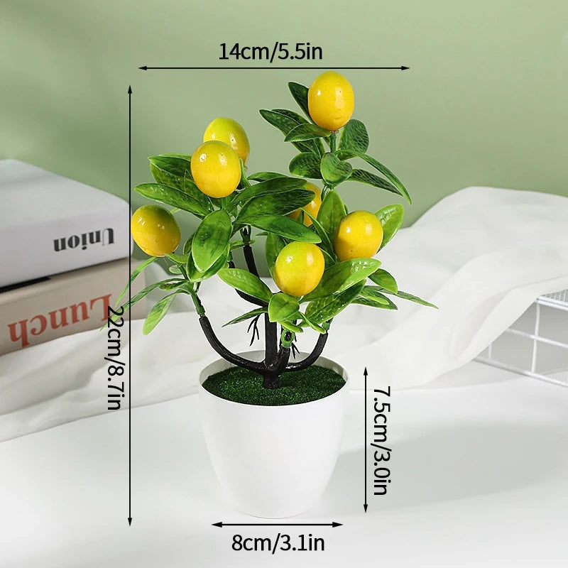 Artificial Plastic Plants Bonsai Small Tree Simulation Pot Table Potted Ornaments Flower Garden Arrangement Home Table Decor