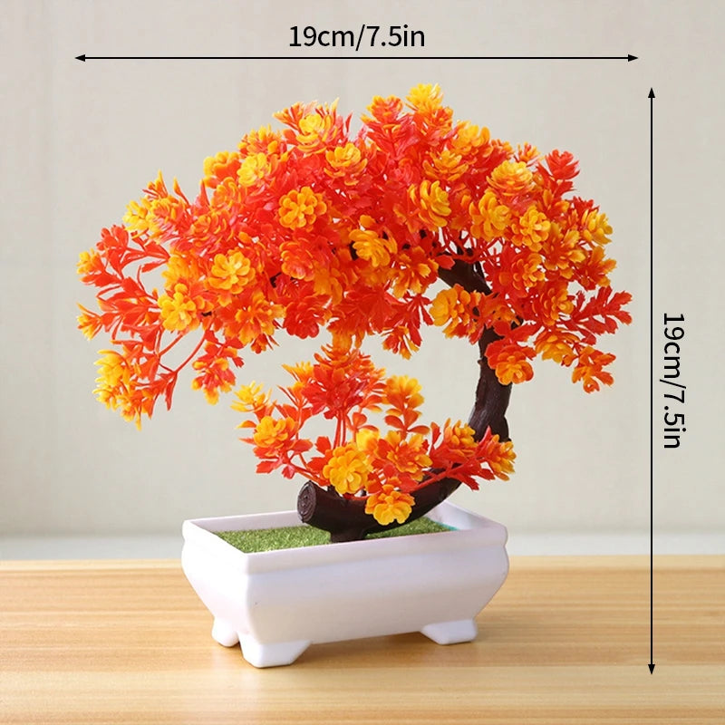 Artificial Plastic Plants Bonsai Small Tree Simulation Pot Table Potted Ornaments Flower Garden Arrangement Home Table Decor