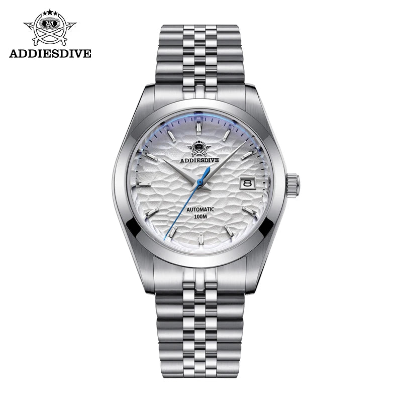 Automatic Mechanical Watch ,  Business Leisure Wristwatch Luxury Silver Luminous Waterproof Watch