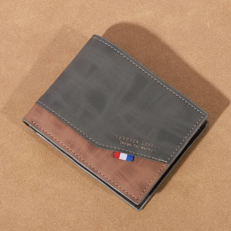 Men's high-capacity leather wallet