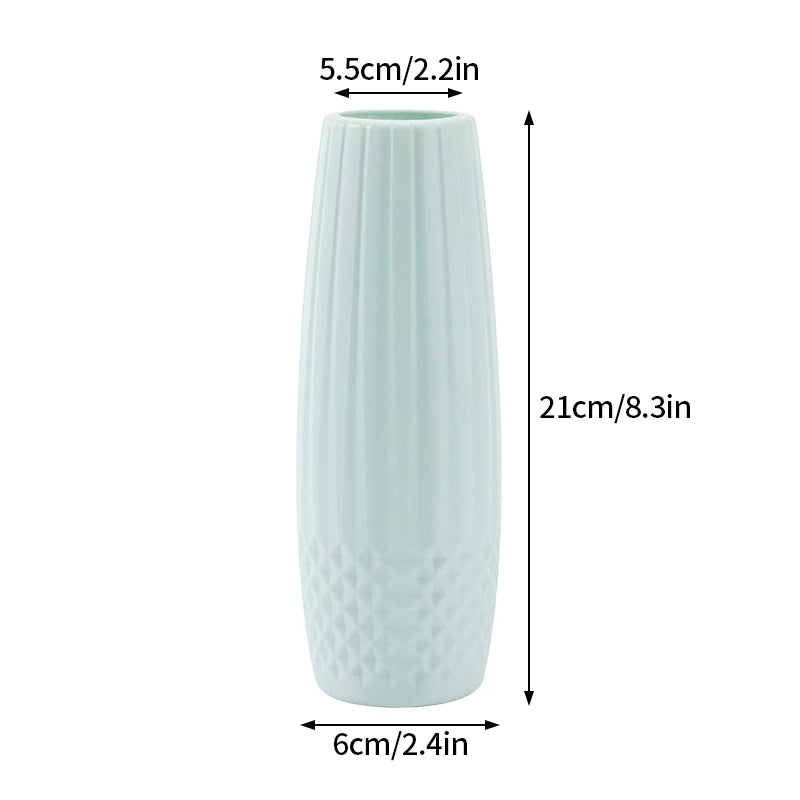 Nordic Plastic Flower Vase Hydroponic Pot Vase Decoration Home Desk Decorative Vases for Flowers Decoration Maison Floreros