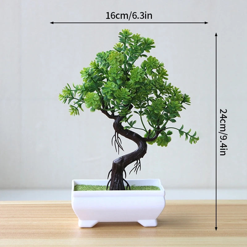 Artificial Plastic Plants Bonsai Small Tree Simulation Pot Table Potted Ornaments Flower Garden Arrangement Home Table Decor