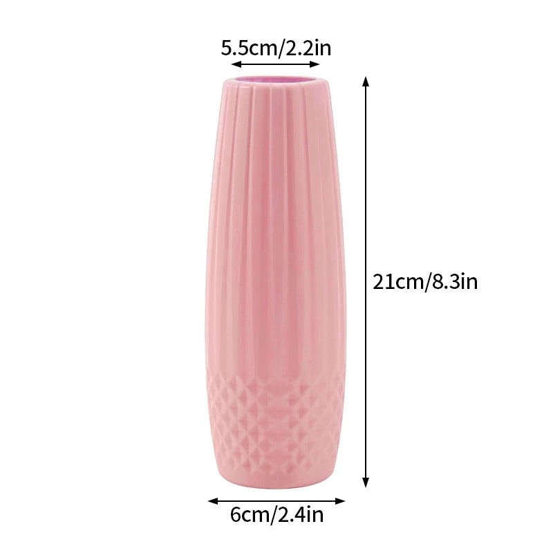 Nordic Plastic Flower Vase Hydroponic Pot Vase Decoration Home Desk Decorative Vases for Flowers Decoration Maison Floreros