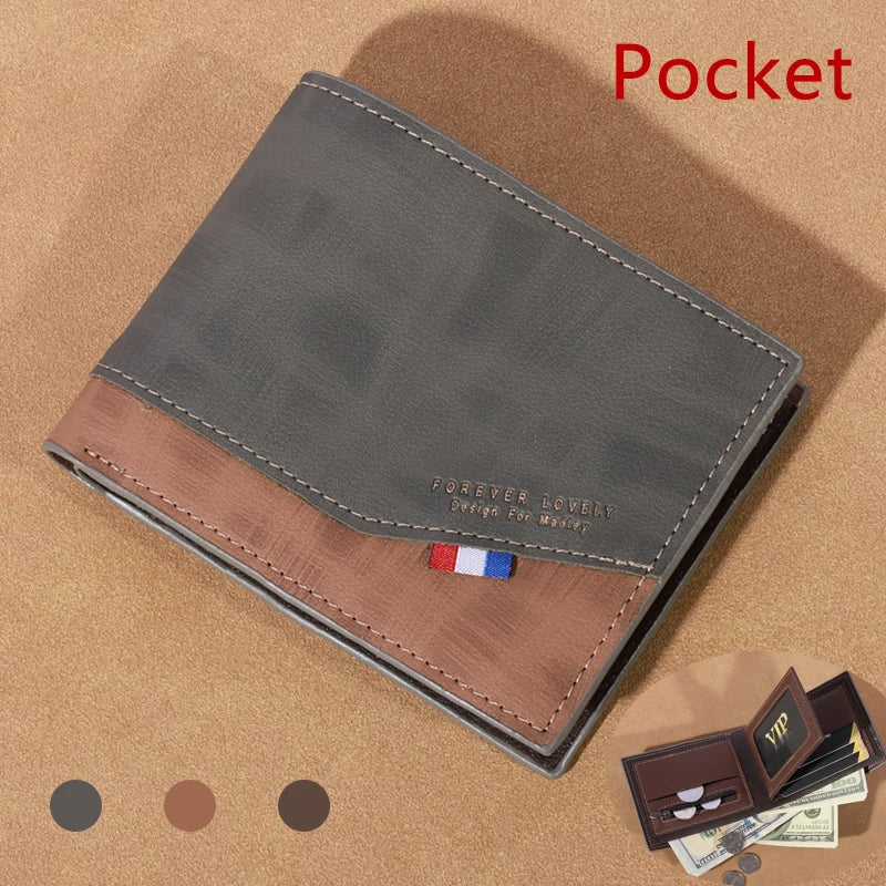 Men's high-capacity leather wallet