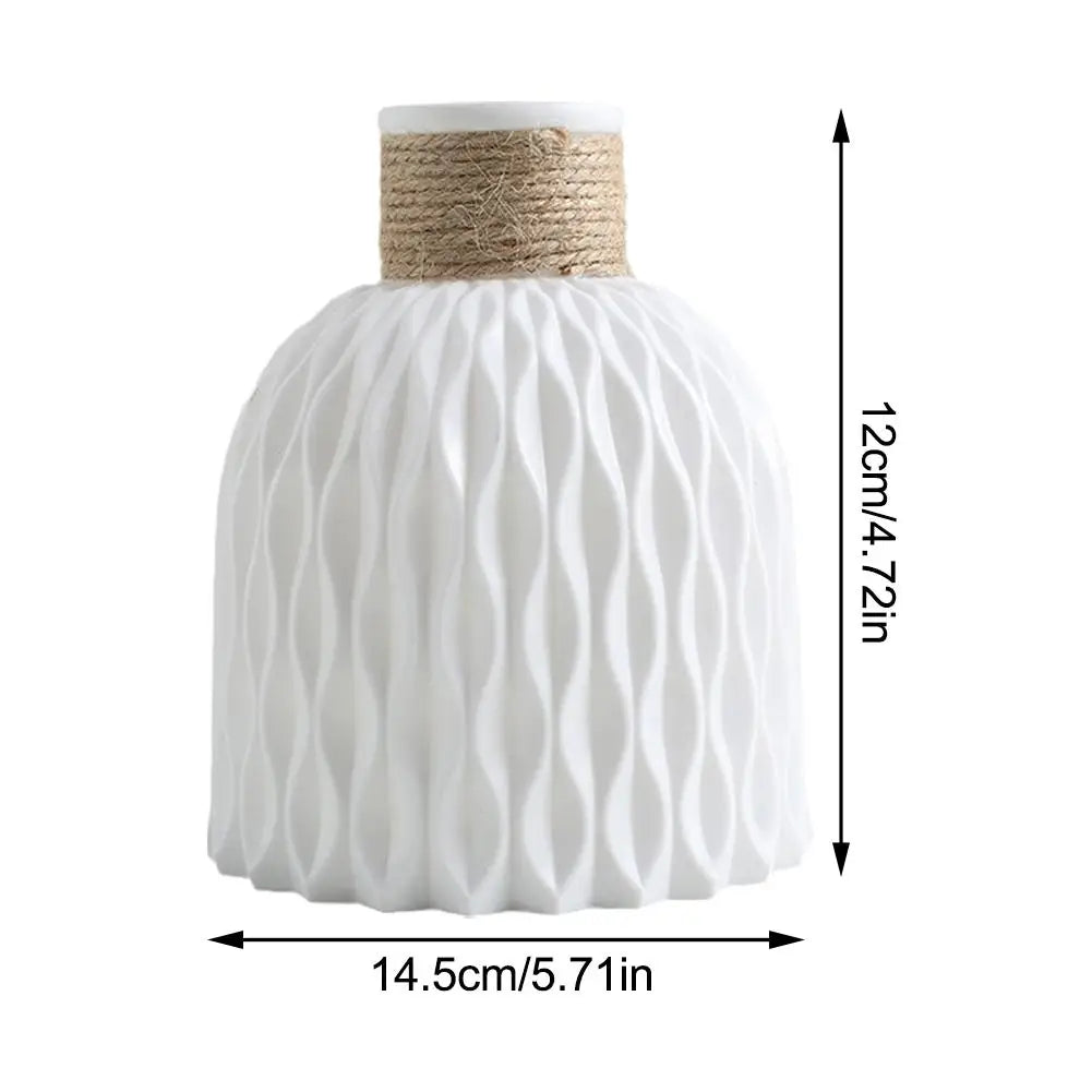 Water Ripple Plastic Vase Wave Flower Pot Elegant Modern Nordic Style Home Living Room Desktop Decor Ornament Flower Arrangement