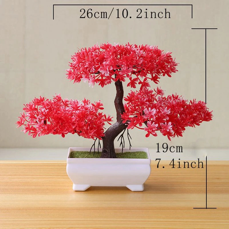 Artificial Tree Bonsai Simulation Plants Pot Plants for Garden Table Home Room Bedroom Decoration Outdoor Fake Plant Ornaments